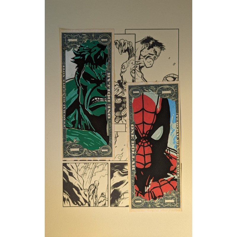 Marvel Pop Art Print - Cartoon Superhero Money